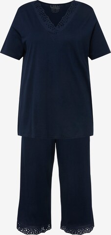 Ulla Popken Pyjama in Blauw: voorkant