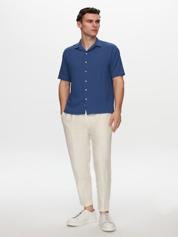 D’S Damat Overhemd in Blauw: voorkant