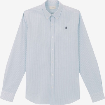 Scalpers Button Up Shirt 'New Oxford' in Blue: front