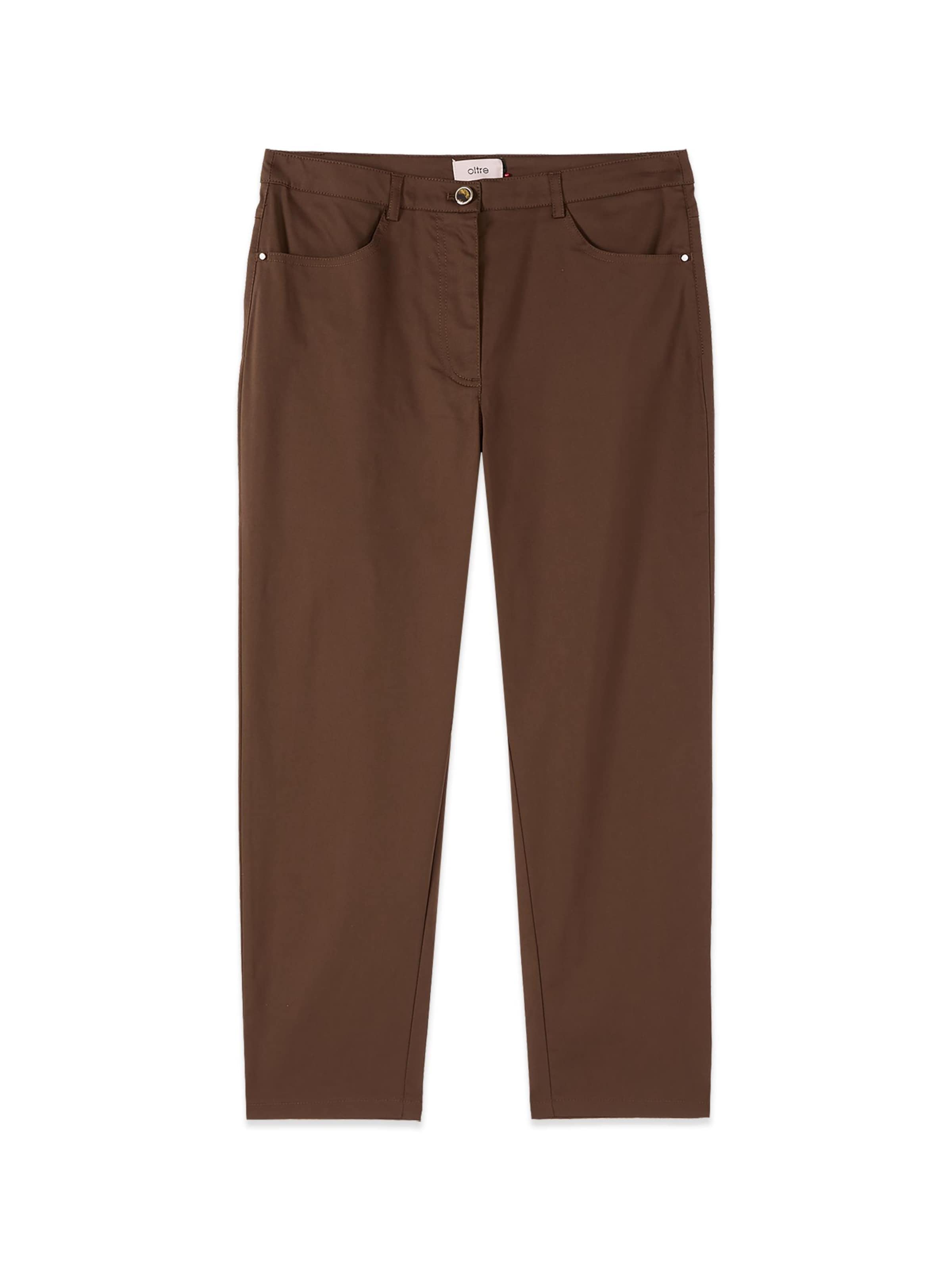 Pantaloni di oltre in marrone: frontale