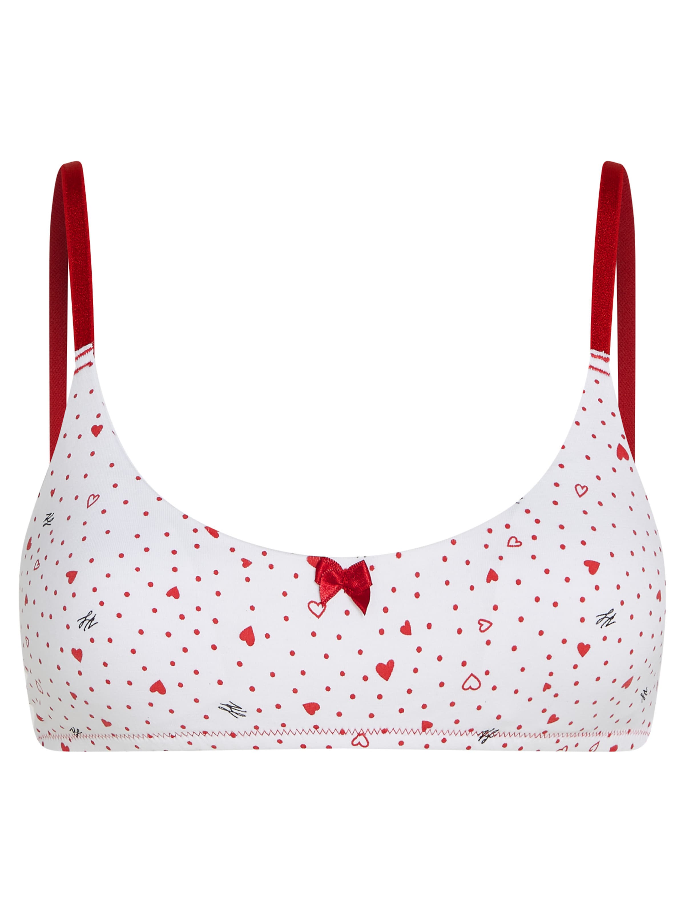 Karl Lagerfeld Bralette Bra in White: front