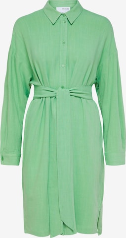 SELECTED FEMME - Vestido camisero 'VIVA-TONIA' en verde: frente