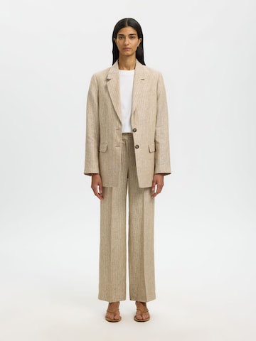 SELECTED Wide Leg Hose in Beige: Vorderseite