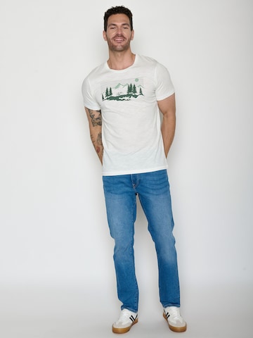 GREENBOMB Shirt 'Spice Bike Mountain Pines' in Wit