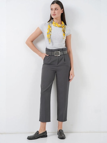 Bigdart Pleat-Front Pants 'Hose' in Grey: front