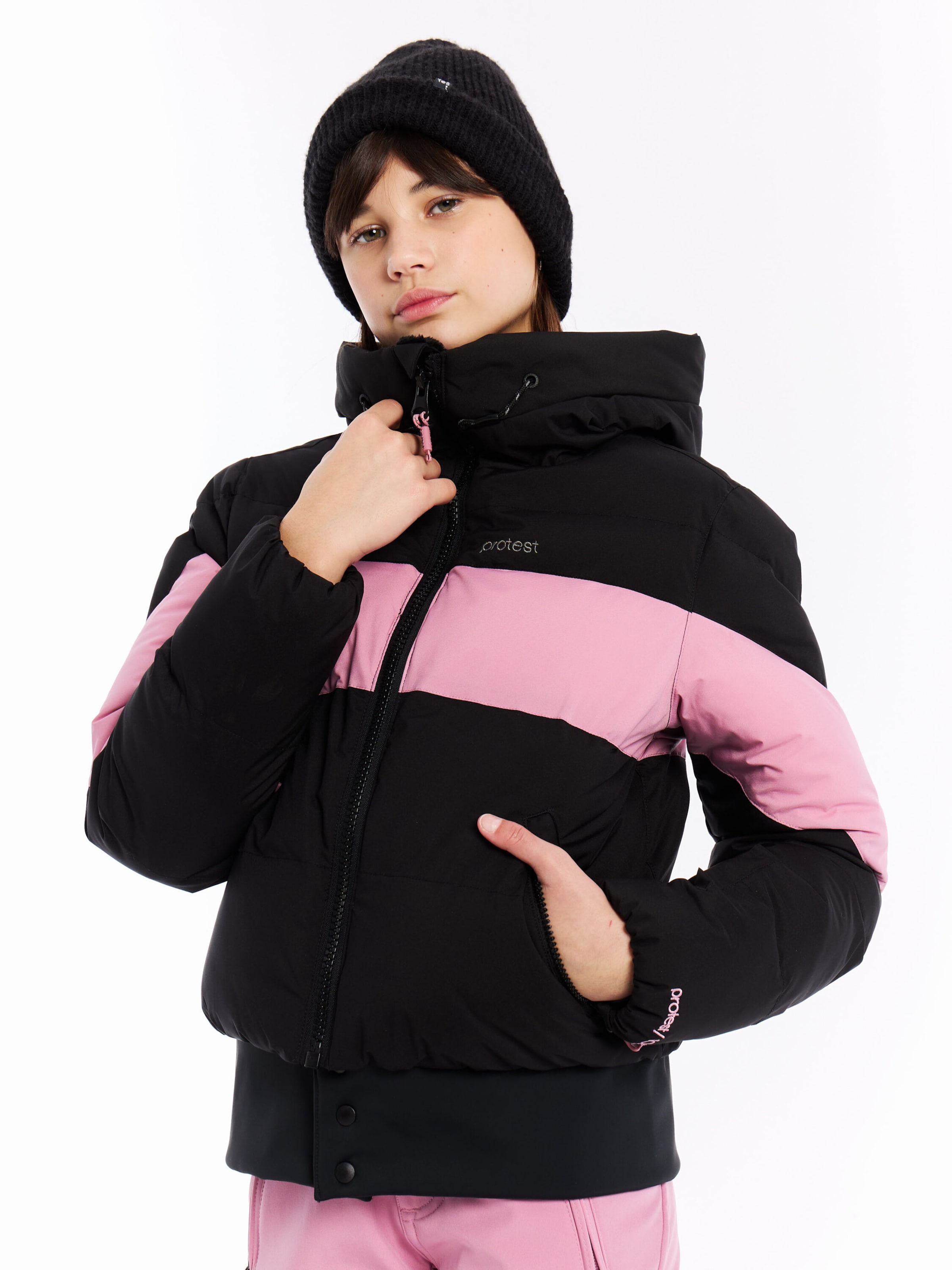 PROTEST Athletic Jacket 'PRTMilla JR' in Black
