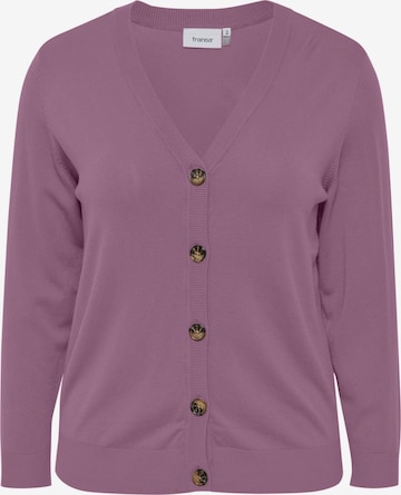 Fransa Knit Cardigan 'BLUME' in Purple: front