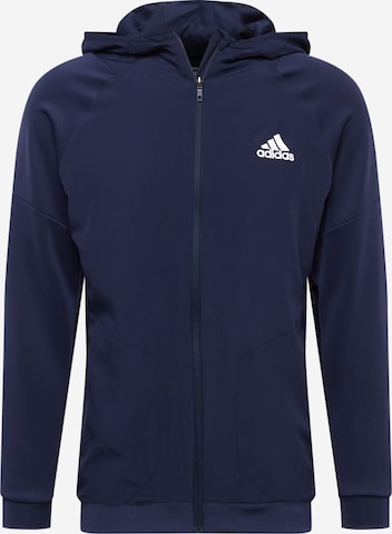 ADIDAS SPORTSWEAR Sportsweatjacke in Blau: predná strana