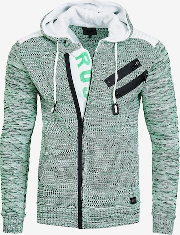 Rusty Neal Knit Cardigan in Green: front