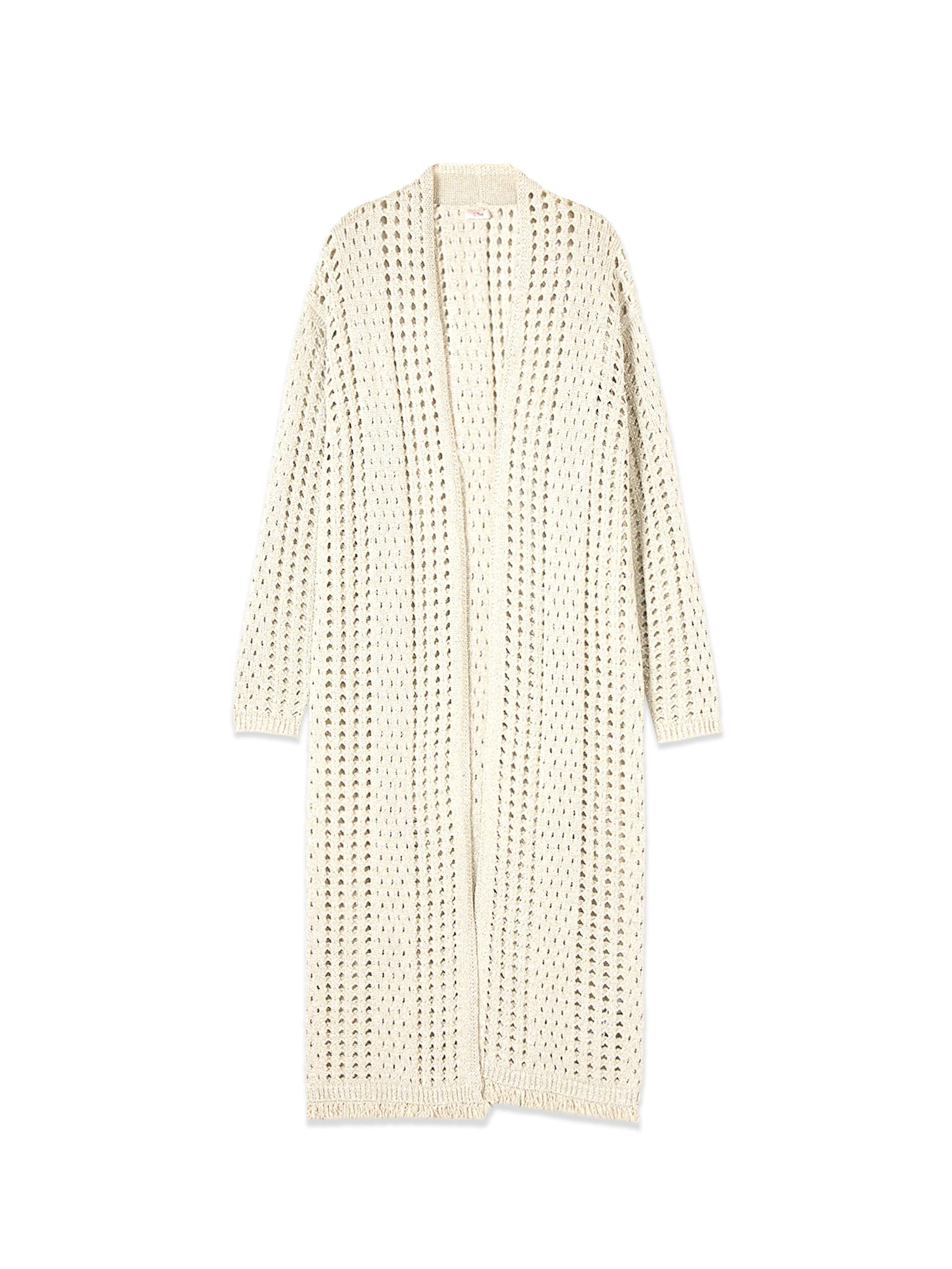 oltre Knit Cardigan in Silver: front