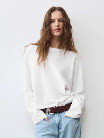 Pull&Bear Majica | bela barva: sprednja stran