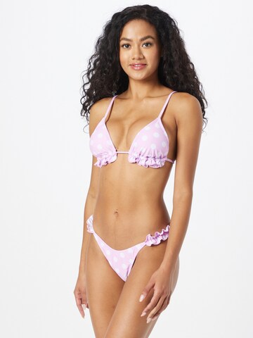 River Island Triangle Bikini Top in Purple