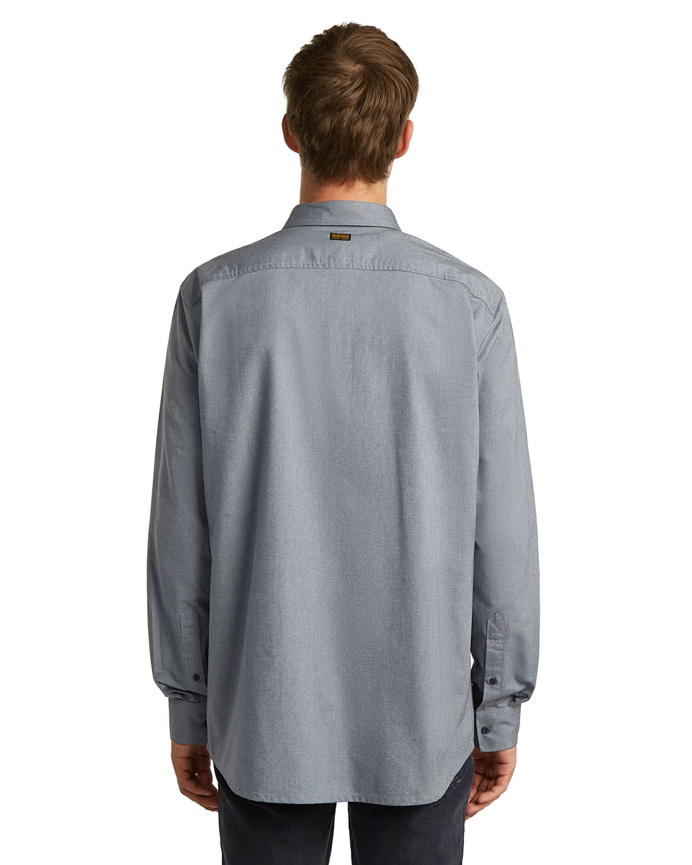 G-STAR Regular fit Button Up Shirt 'Clean Regular' in Grey