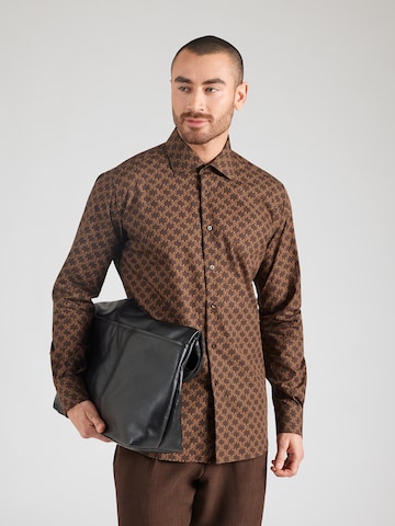 brūns Karl Lagerfeld Standarta piegriezums Krekls: no priekšpuses