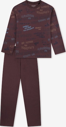 Pyjama ' Nightwear ' SCHIESSER en marron : devant