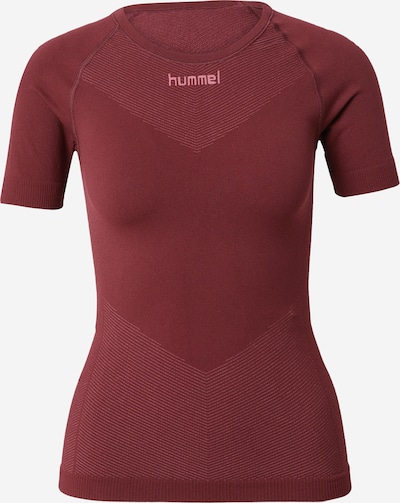 Hummel T-shirt fonctionnel 'First Seamless' en aubergine / rouge foncé, Vue avec produit