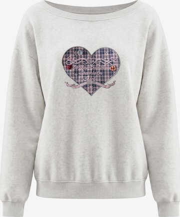 Sweat-shirt MYMO en blanc : devant