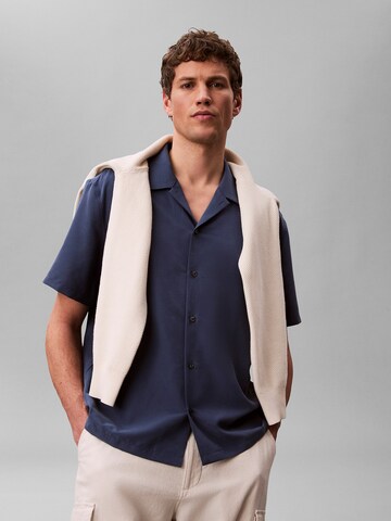Calvin Klein Regular fit Button Up Shirt in Blue