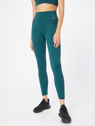 aim'n Skinny Športne hlače 'PINE' | zelena barva: sprednja stran