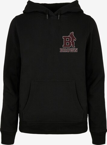 Sweat-shirt 'Brown University - Bear' Merchcode en noir : devant