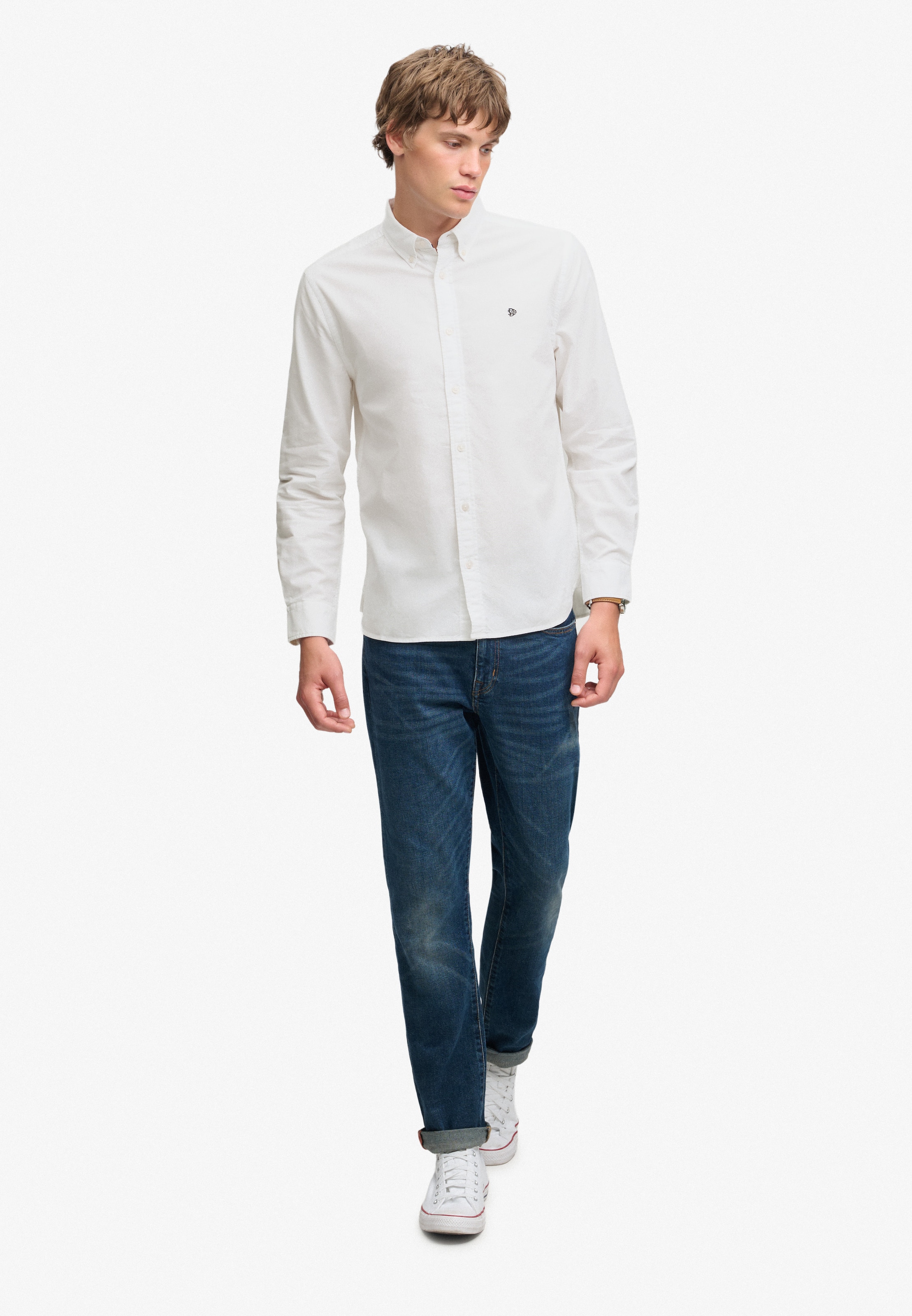 Superdry & Co Slim fit Overhemd in Wit
