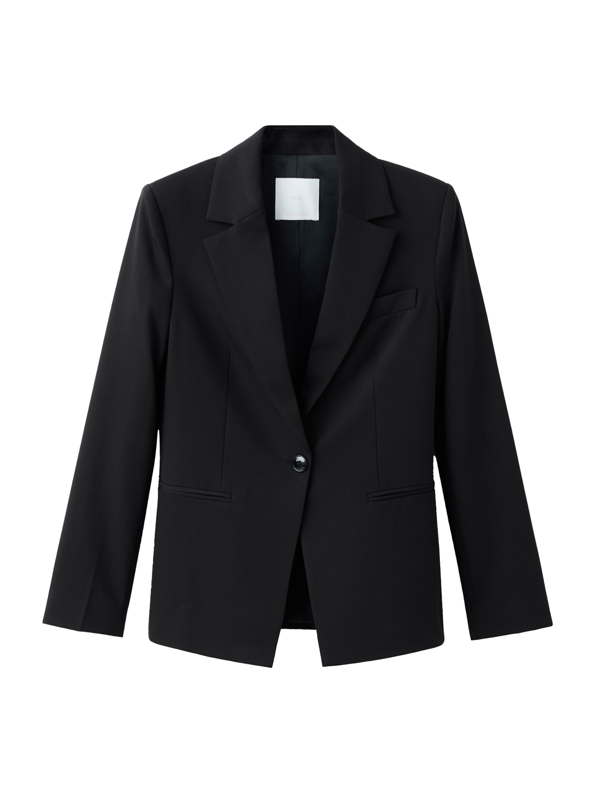 Sacou 'Boreal' de la MANGO pe negru: față