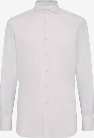 Coupe slim Chemise business Boggi Milano en blanc : devant