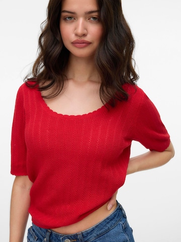 VERO MODA Pullover 'VMLuxlight' i rød