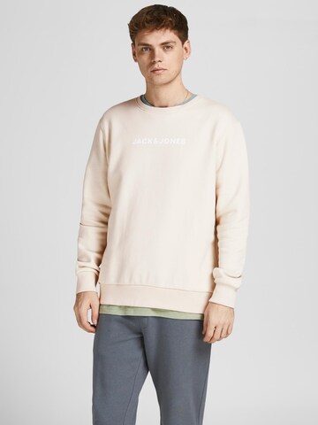 JACK & JONES Sweatshirt 'You' in Beige: voorkant