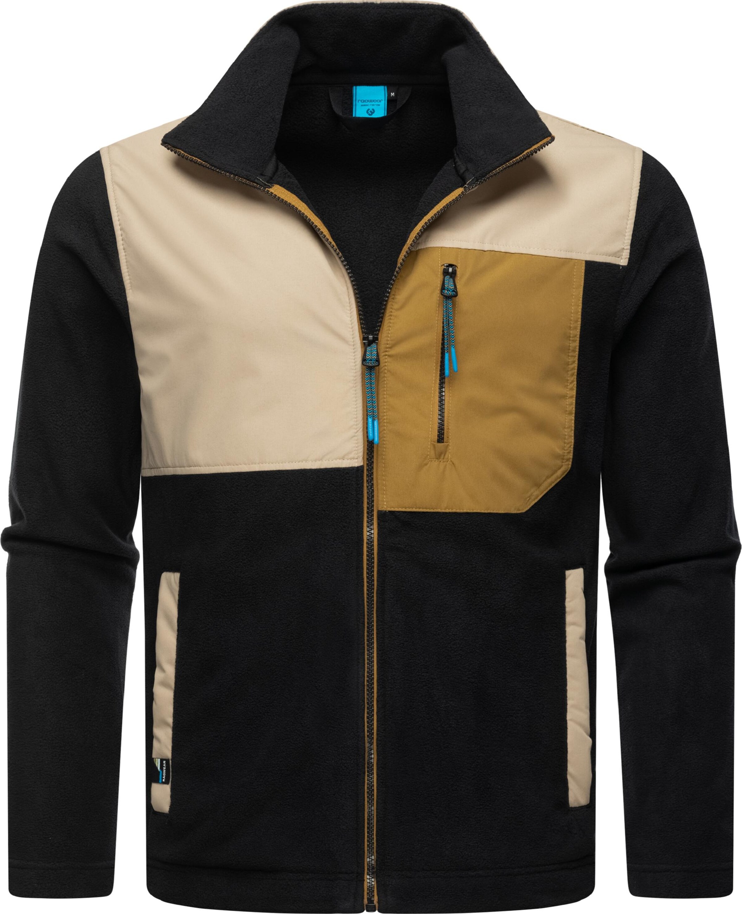 Ragwear Fleece jacket in Beige Black ABOUT YOU