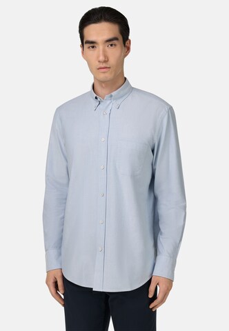 Boggi Milano Regular Fit Hemd 'B Sustainable' in Blau: Vorderseite