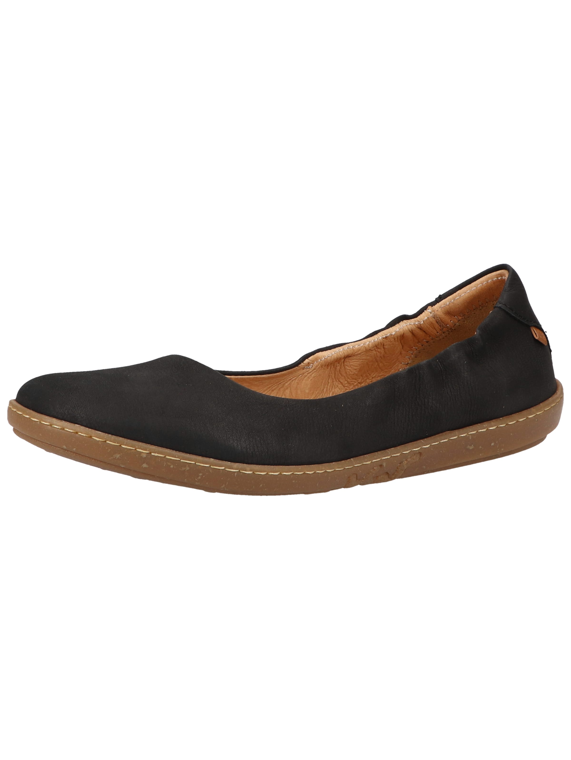 EL NATURALISTA Ballet Flats 'Tibet' in Black: front