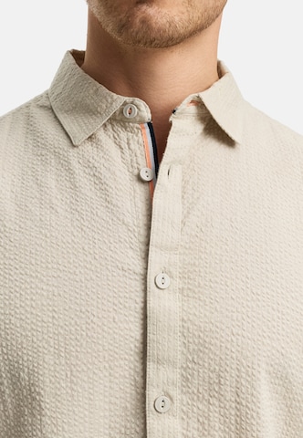 INDICODE JEANS Regular fit Button Up Shirt 'Maribo' in Beige