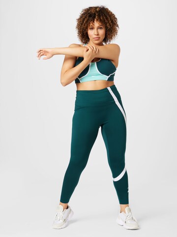 Reebok - Skinny Calças de desporto em verde