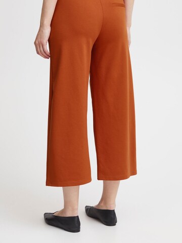 ICHI Wide leg Bandplooibroek 'KATE' in Rood