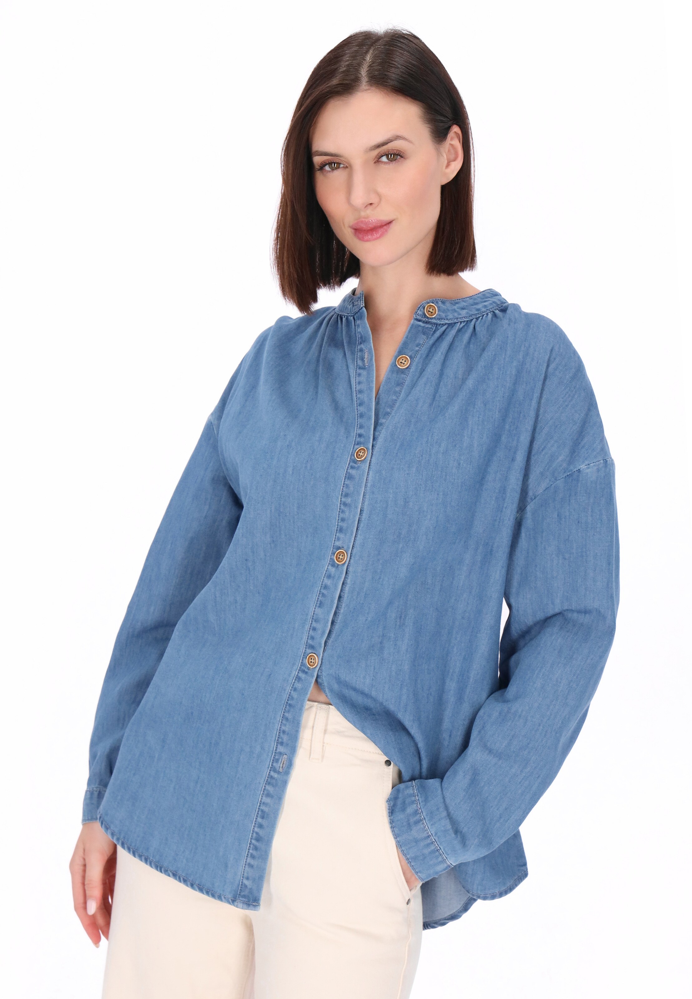 usha BLUE LABEL - Blusa em azul: frente