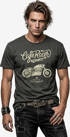 MAKAYA Shirt 'Being first' in Grey: front