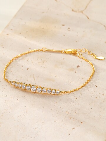 Hey Happiness Armband 'Tennis Glow' in Gold