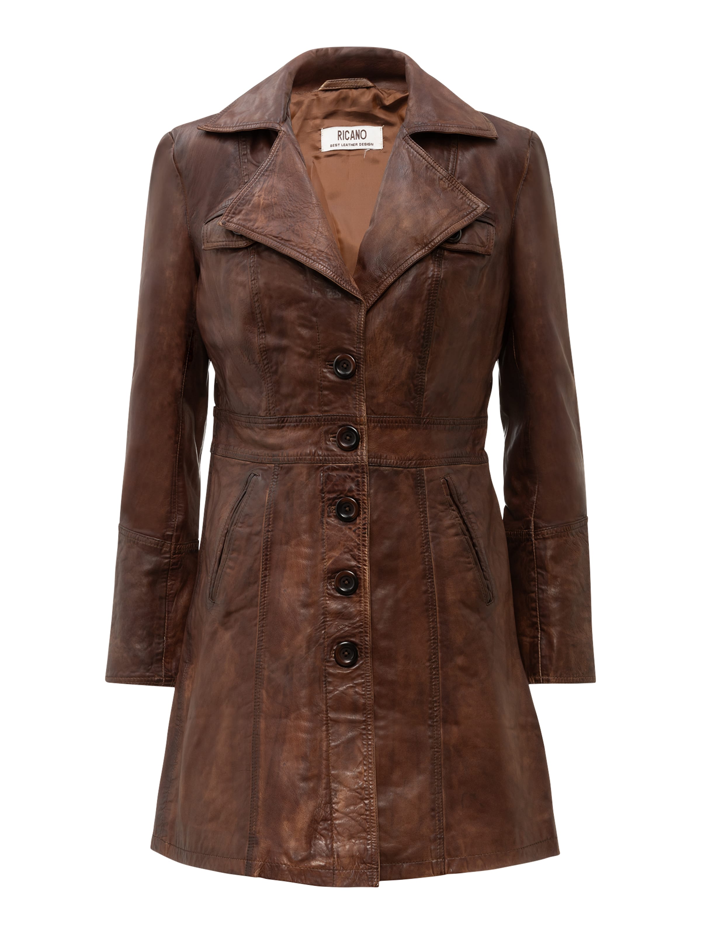 RICANO - Abrigo de entretiempo en marrón: frente