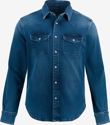 JP1880 Button Up Shirt in Blue: front