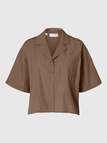 SELECTED FEMME Blouse in Bruin: voorkant