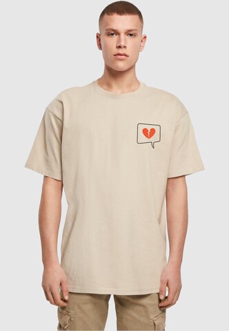 Merchcode Shirt 'Heartbreak' in Beige: front