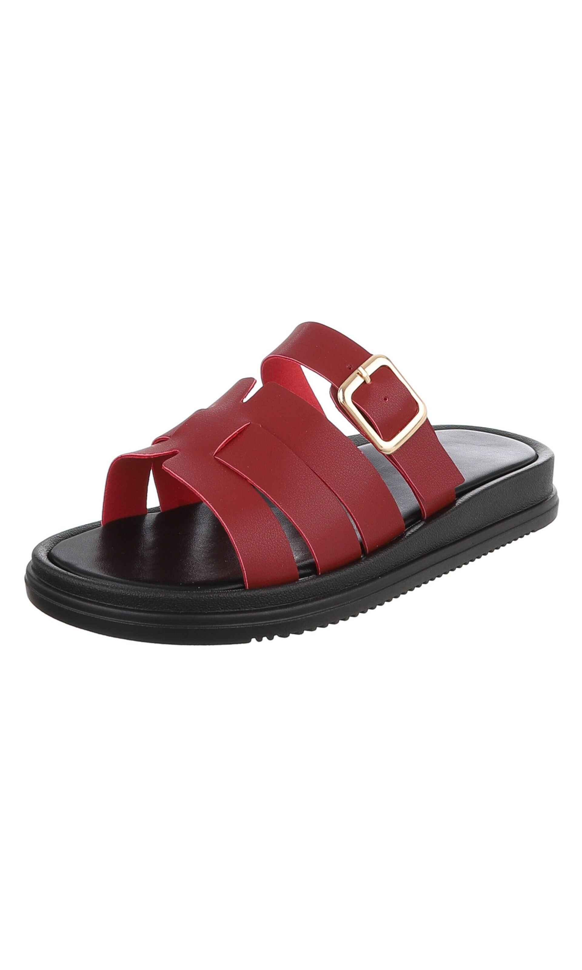 Ital-Design Mules in Red: front
