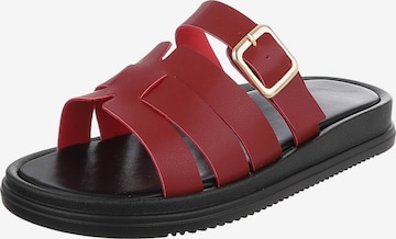 Ital-Design Mules in Red: front