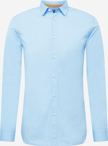BOSS Slim fit Button Up Shirt 'Magneton' in Blue: front