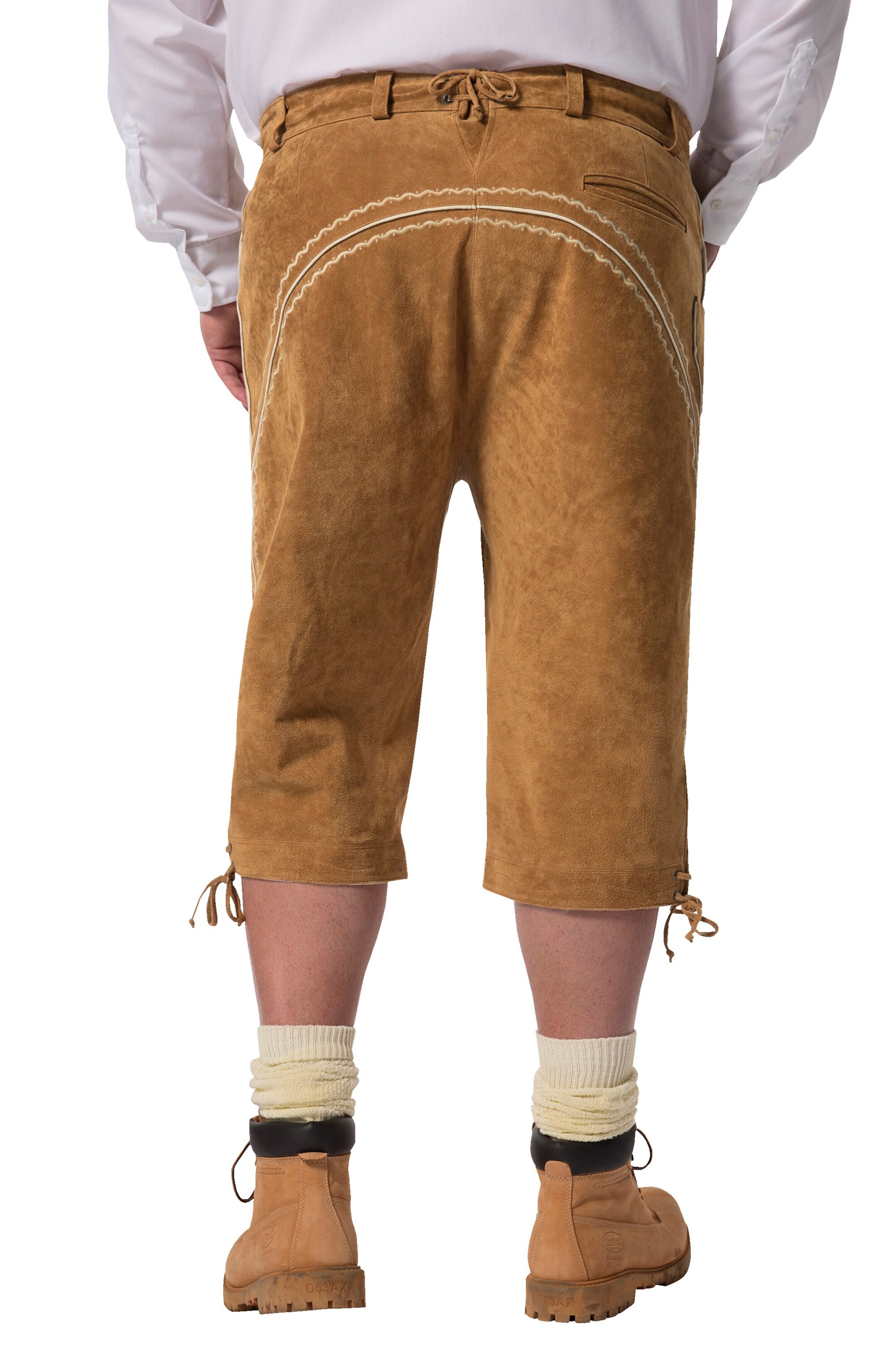 Men Plus Regular Klederdracht broek in Bruin