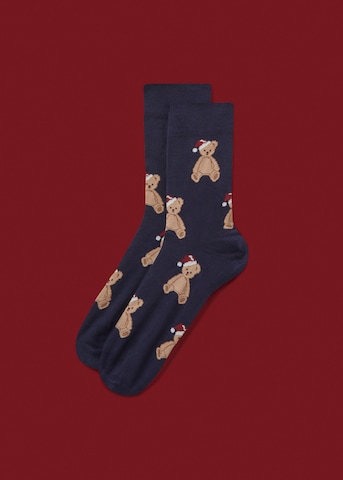 CALZEDONIA Socken 'CHRISTMAS' in Blau