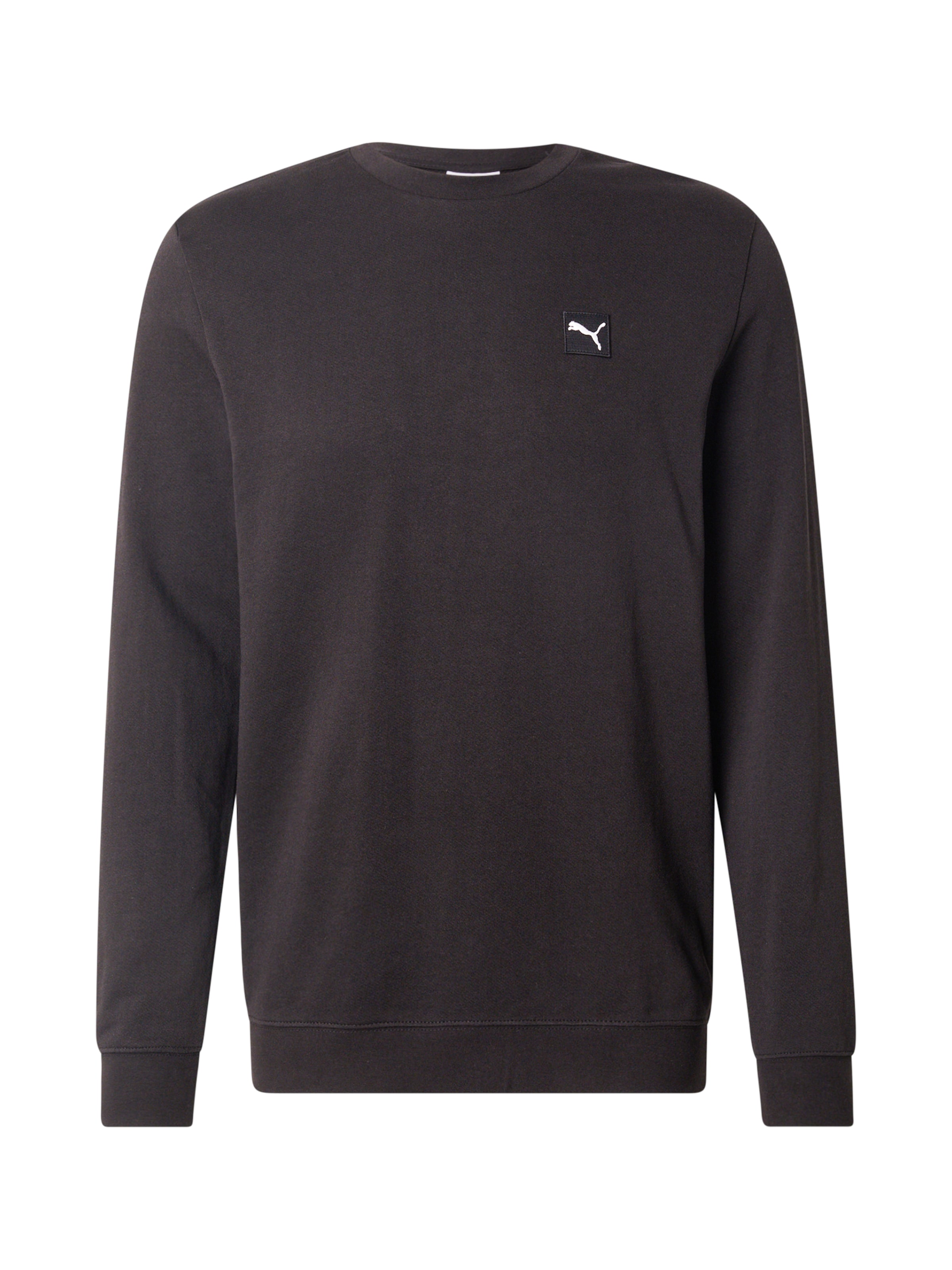 PUMA Спортивный свитшот 'Essentials' в Черный: спереди