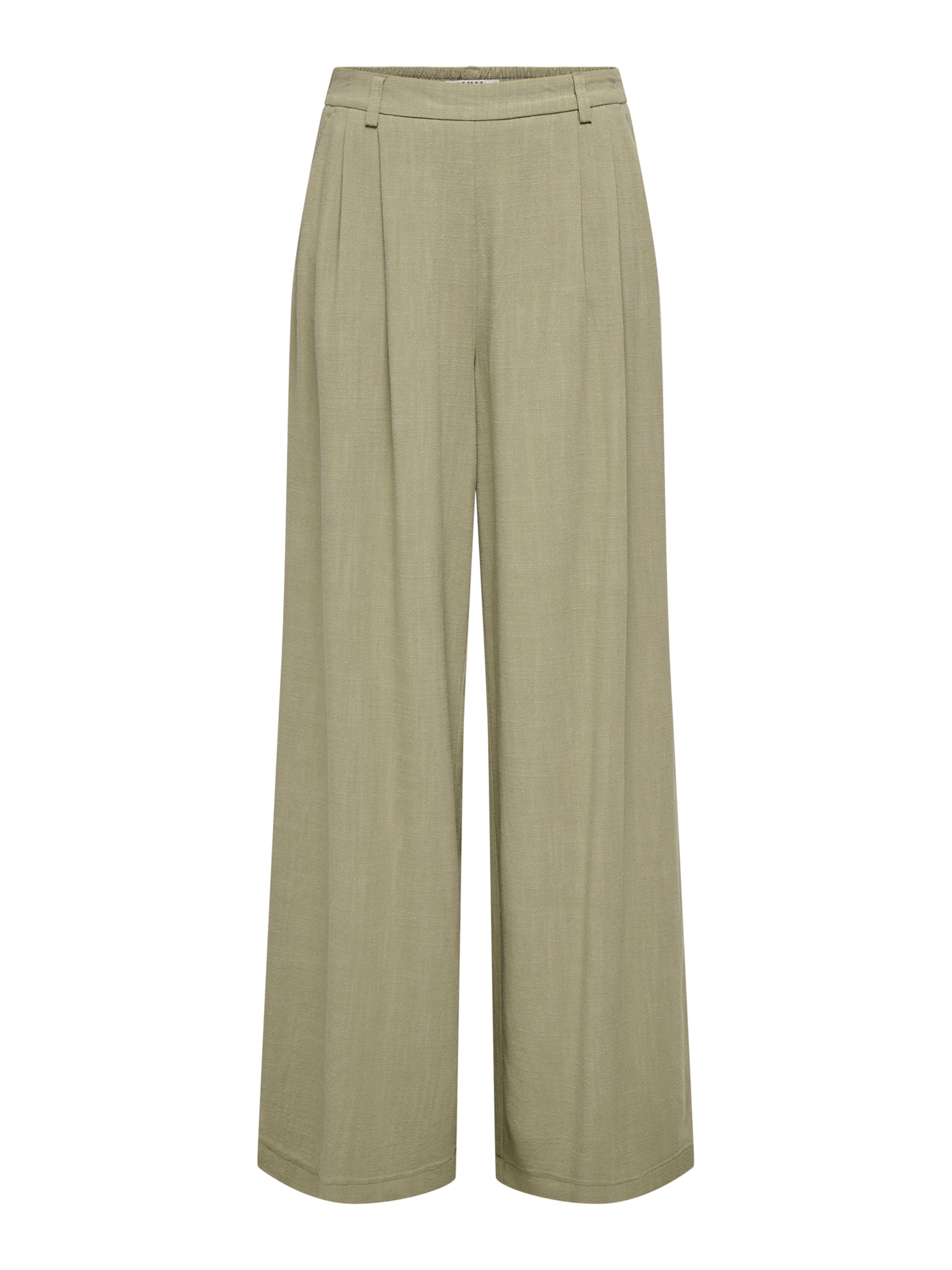 ONLY Wide leg Bandplooibroek 'ONLEMMIA-SIESTA' in Groen: voorkant