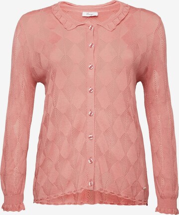 SHEEGO Knit Cardigan in Pink: front